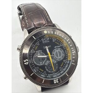 Mens Vintage AUTHENTIC STAUER HYBRID DIGITAL WR30 JAPAN MOVT 20410 WATCH‎